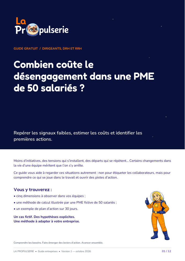 Couverture du guide gratuit sur le désengagement en PME
